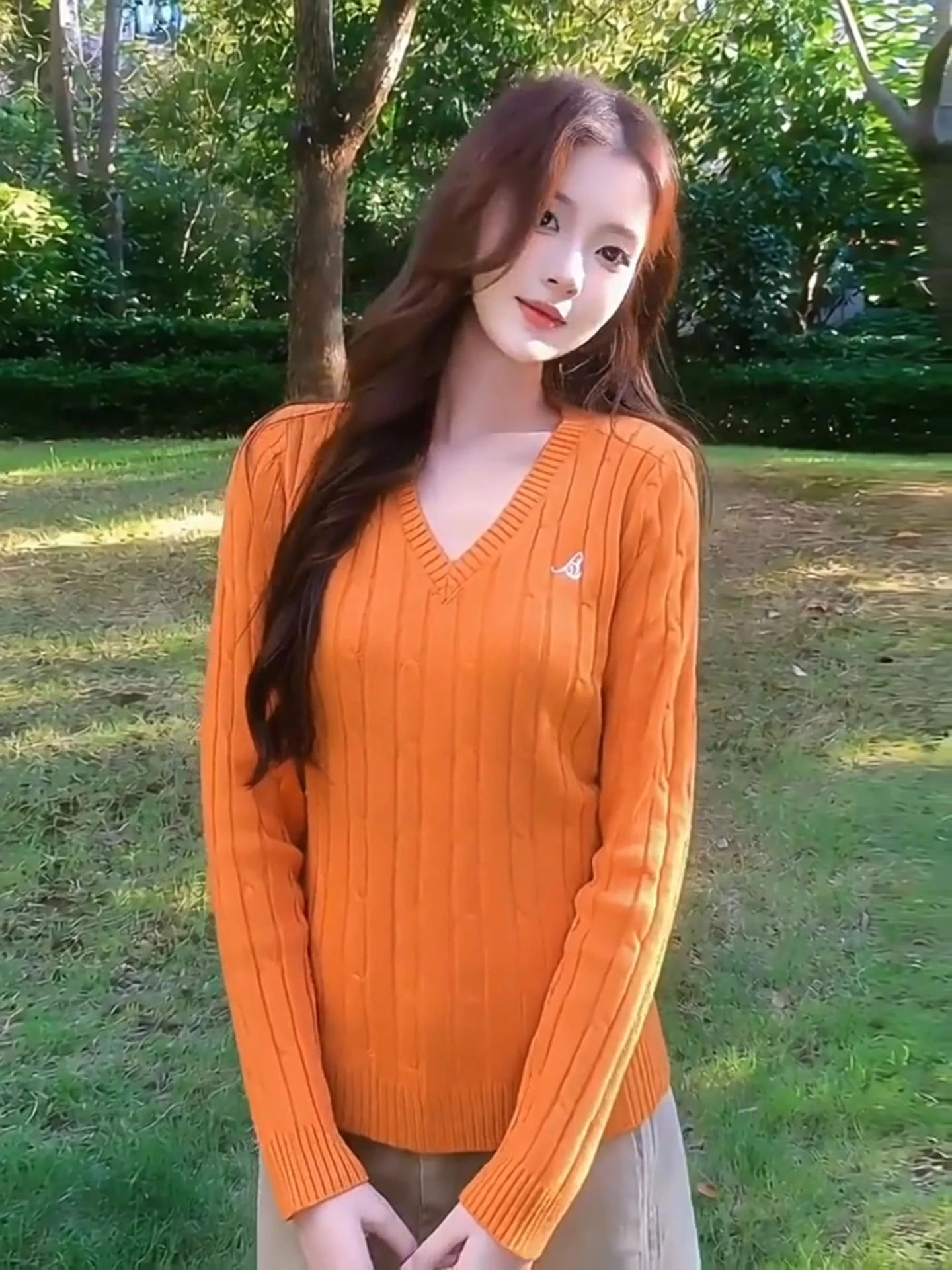 Zachte ort V-Ne gebreide trui dames herfst winter unieke mooie top twist gebreide kleding comfortabele warme pure kleur