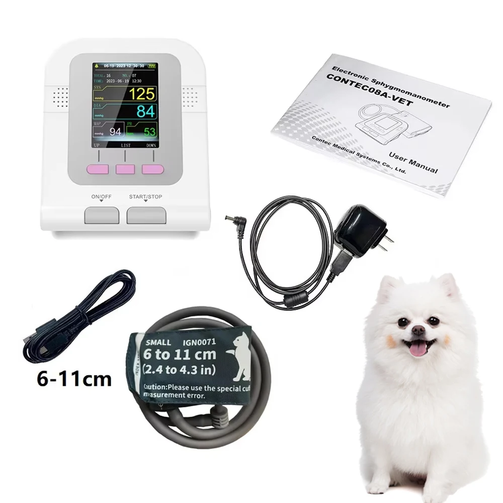 Contec08a Dierenarts Gebruik Elektronische Sfygmomanometer Digitale Bloeddruk Veterinaire Dierenarts Gebruik Monitor Hond Kat Paard Etc