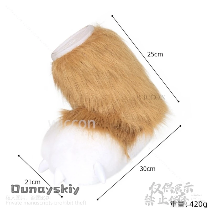 Anime Furry Plush Animal Claw Shoes Cosplay Costume Accessories 5 Colors Large Plush Cat Paw Cute Fursuit Gifts