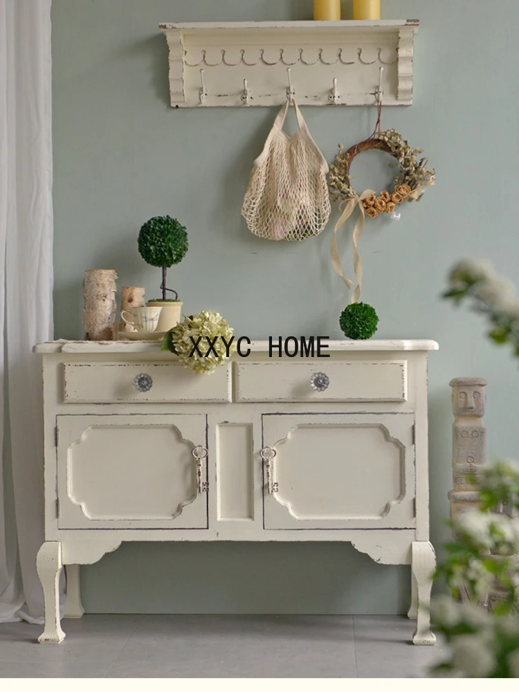 

Европейский Стиль французский деревенский стиль ретро деревянный обеденный шкаф для прихожей садовый шкафчик