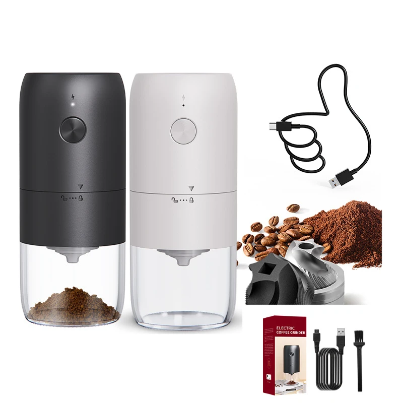 High-Power Electric Coffee Grinder TYPE C USB Charging Grinding Core Household Coffee Beans Grinder Home Appliance Kitchen Tools