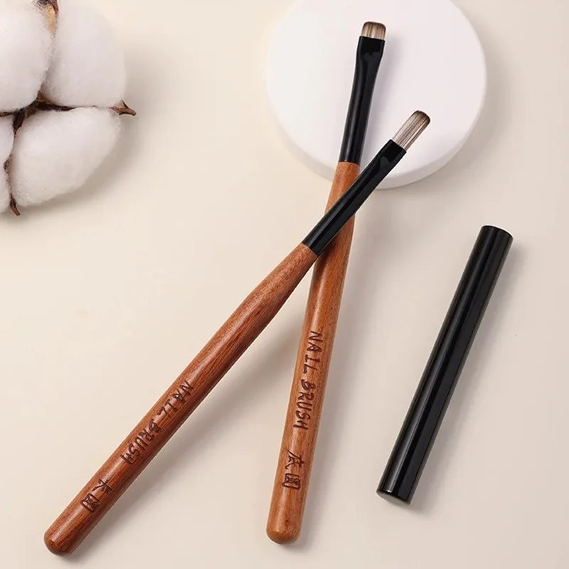 2 نمط خشب الصندل جل اللوحة فرشاة مسمار الفن الاكريليك منشئ ملحق ل هلام تلميح تمديد المهنية مسمار الفن فرش #6