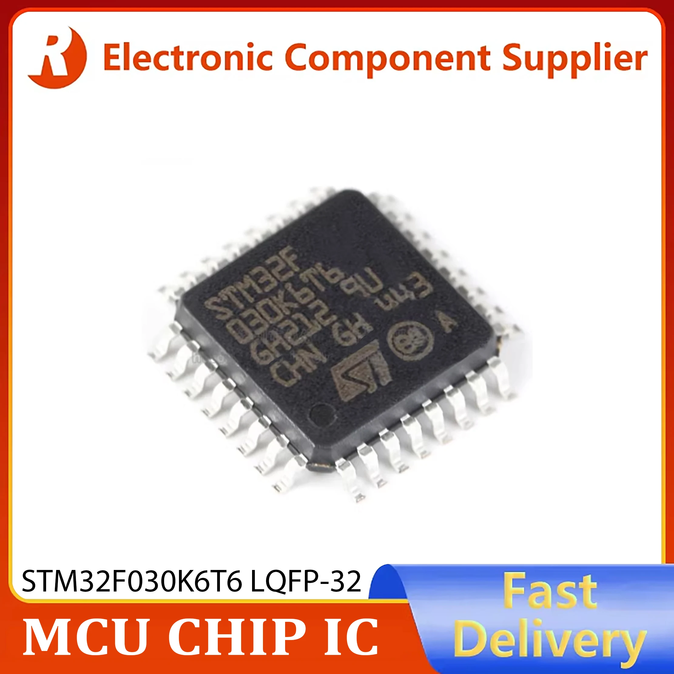 5pcs STM32F030K6T6 LQFP-32 ARM Cortex-M0 48MHZ 32KB Flash/32-bit Microcontroller-MCU Microcontroller