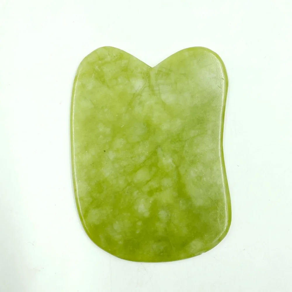 Natural Gouache Scraper For Face Gua Sha Comb Smooth Cold Jade Guasha Stone Meridian Muscle Massage Relaxation Skin Care Tools