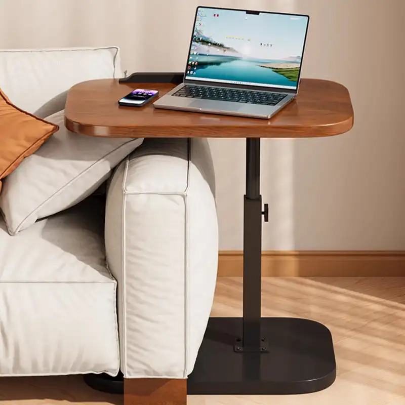 Adjustable Height Rotating Side Table Multi-Functional Lightweight Sofa Side Table Coffee Tea Tables Living Room Movable Desk