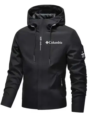 2026 Men's Waterproof Raincoat Hooded Lightweight Cycling Jacket Street Style Hiking Windproof Outdoor Leisure