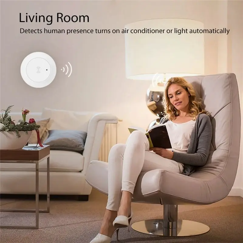 ABRI-Tuya Zigbee 24G Mmwave Radar Smart Human Presence With Illumination Detector Support Light Switch 95-250V