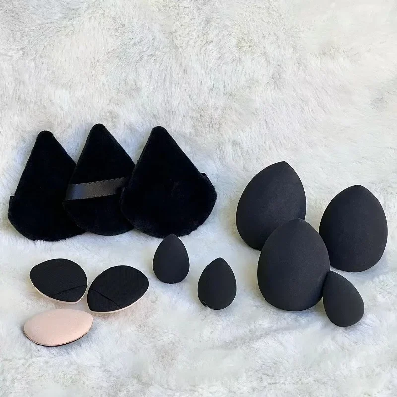 12pcs/set Makeup Sponge Powder Puff - Soft Beauty Blender Sponge Finger Puff Triangle Makeup Puff - Great for Daily & Travel Use