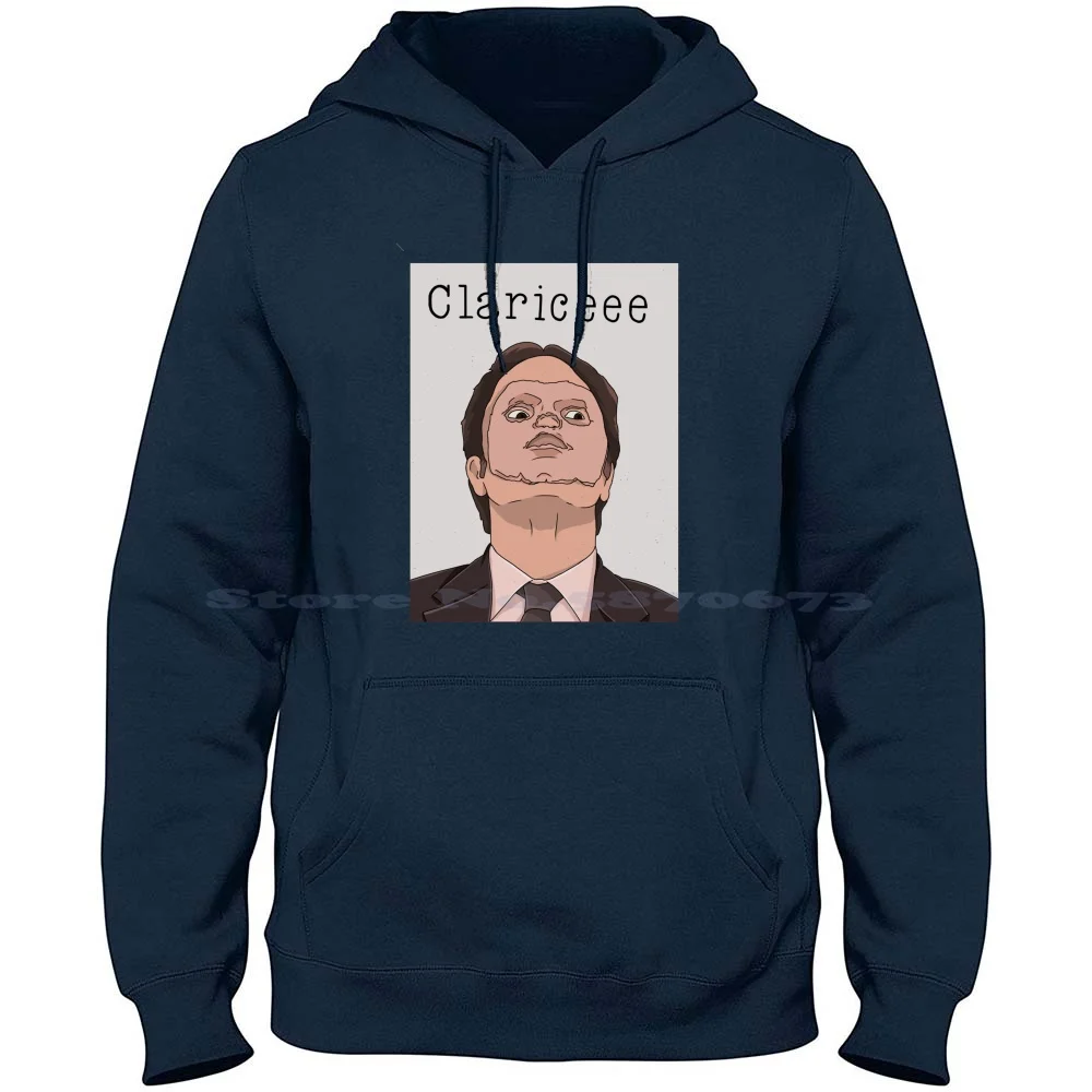 Dwight Schrute Clarice The Office Cartoon Digital Art With Quote 100% Cotton Hoodie T Shirt The Office Michael Dwight Schrute