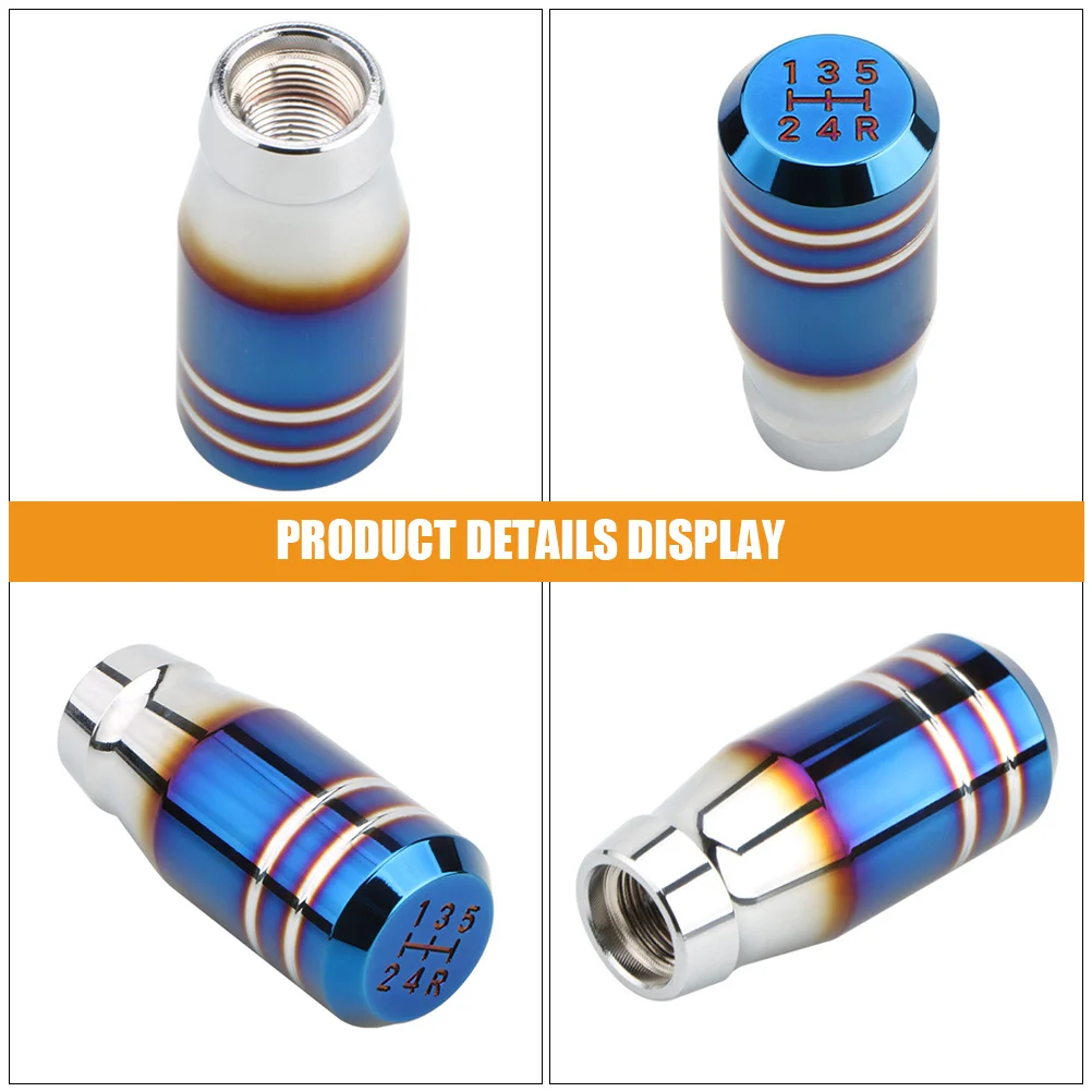 

Gear Shift Knob Stick Shift Manual Shifter 5-Speed Car Lever Handle Metal Alloy Baked Finish Durable Universal Fit