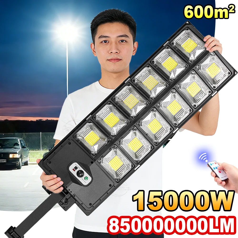 

Солнечный светодиодный уличный светильник 8500000LM 15000W с датчиком движения, сверхъяркий, водонепроницаемый, для двора и сада, на солнечной энергии,лампа аккумуляторная светильник с датчиком движения