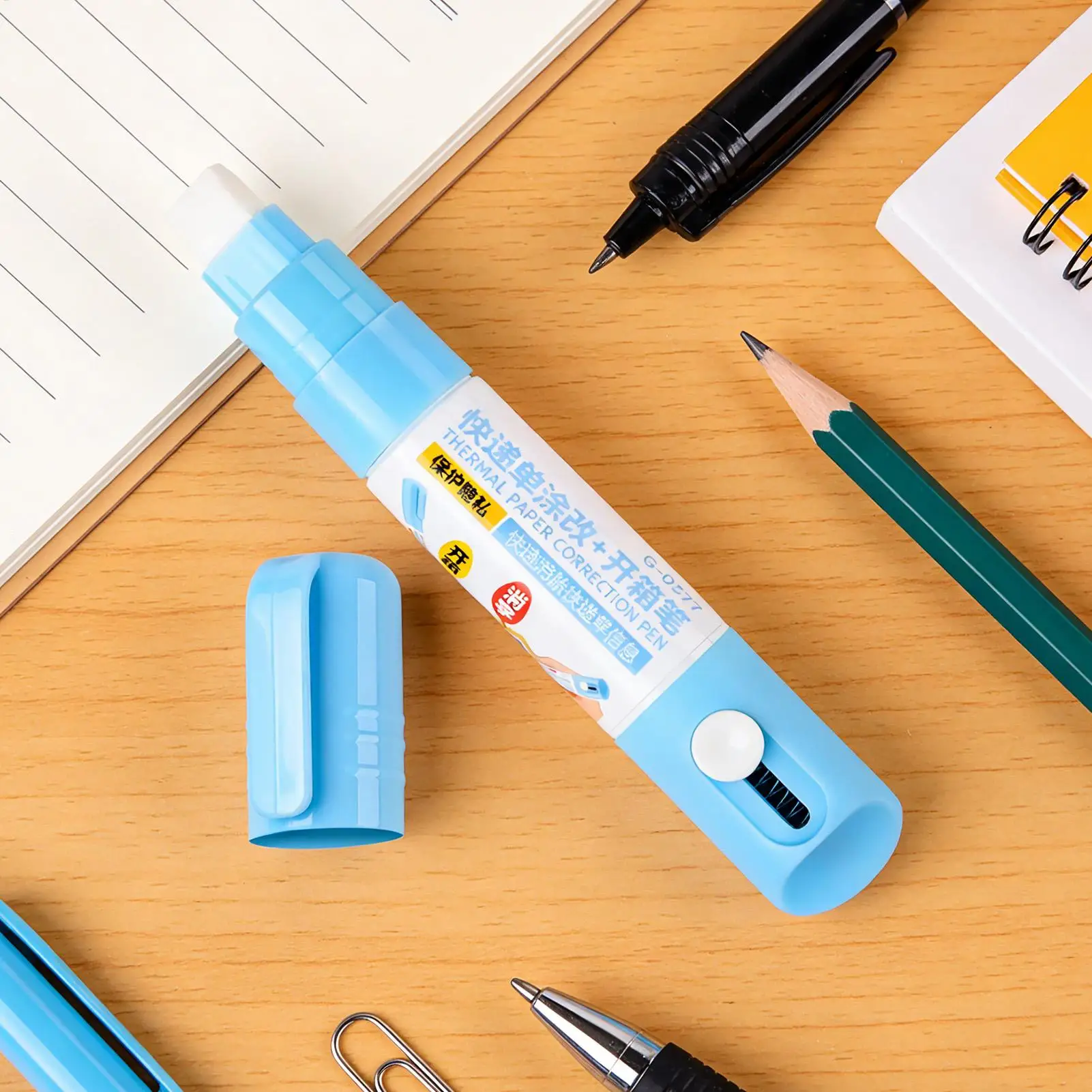 Privacy Protection Thermal Label Eraser Pen, Shipping Label Correction & Remover Tool, Personal Info Security for Home Office
