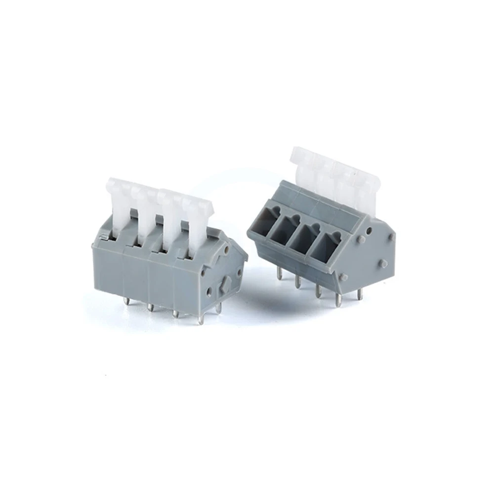 ( 10Pcs) Kf243 5.0mm 2p 3p 4p 6p Double Row Straight Plug 300v / 15a Spring Loaded Pcb Terminal Block Da243 Dg243 - 5.0 2~8pin