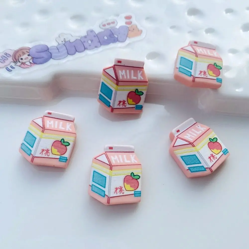 Cartoon Cartoon Resin Accessories Resin Drink Model Dollhouse Kitchen Resin Creative Miniature Milk Drink Model Dollhouse