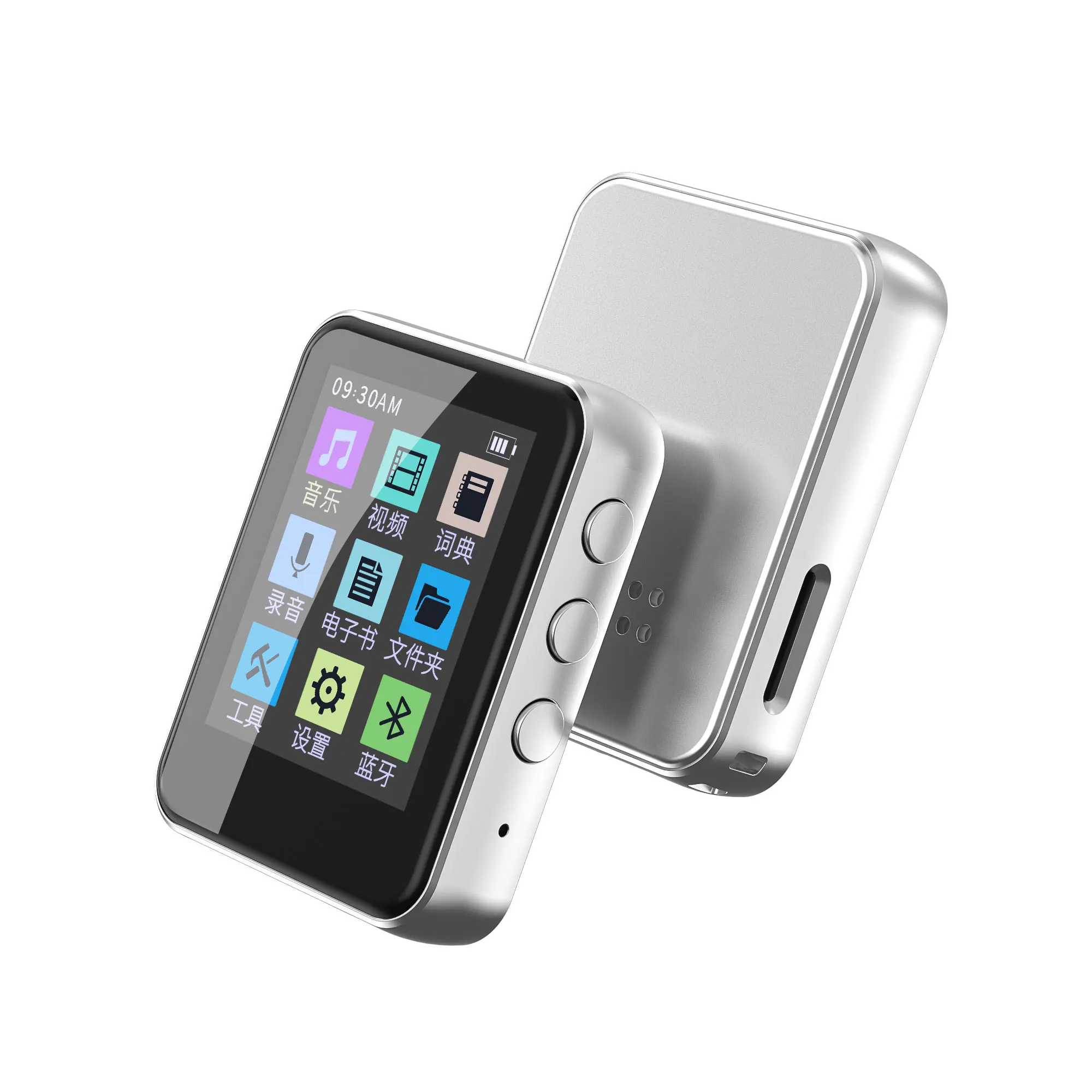 مشغل MP3 TYPE-C واجهة 1.8 بوصة تعمل باللمس المدمج في المتكلم بلوتوث تسجيل الكتاب الإلكتروني