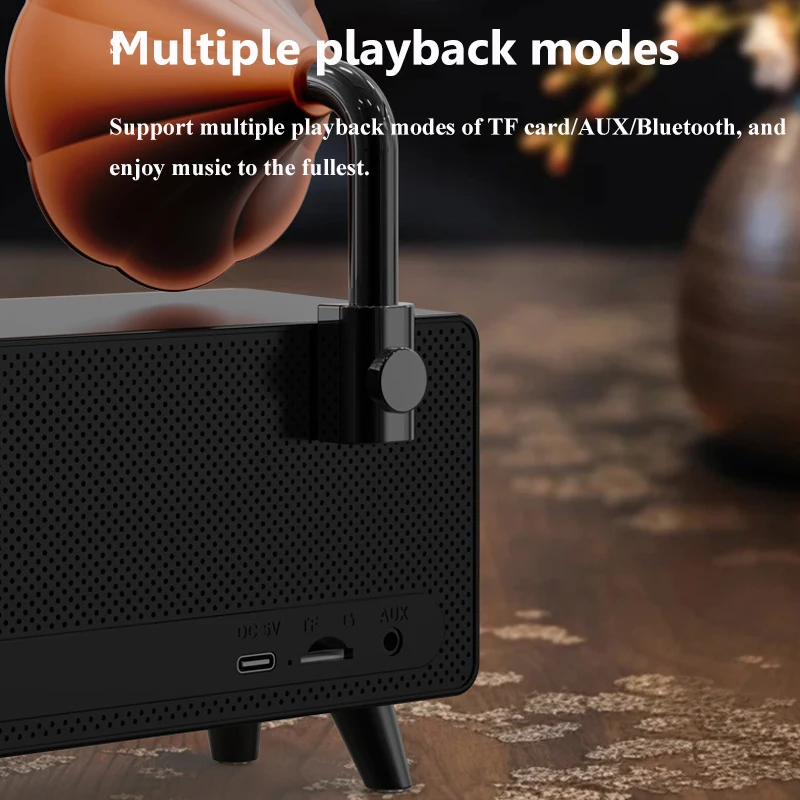 Alto-falante Bluetooth Retro Portátil, Grão De Madeira Vintage, Baixo Pesado, Soundbar Bluetooth, Leitor De Música MP3 Sem Fio, Suporte TF Cartão, AUX