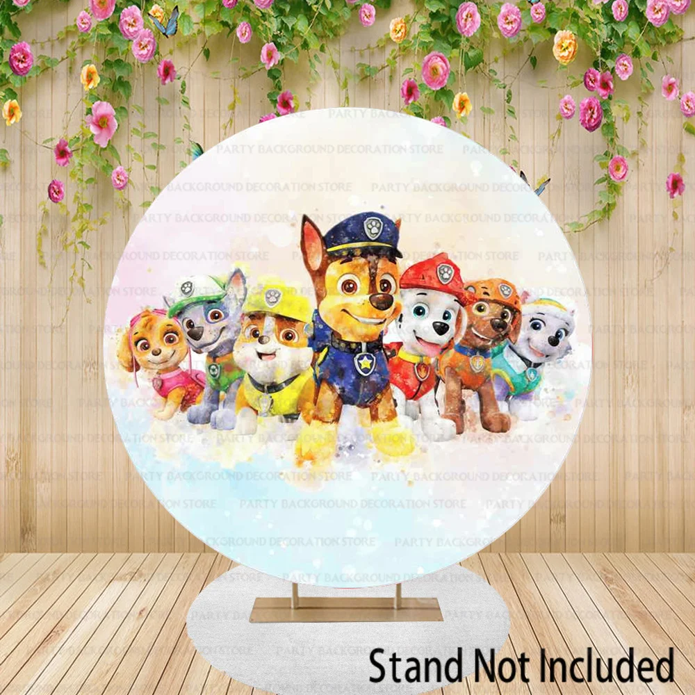 

Dreamy Dog Girls 1st Birthday Party Backdrop Paw Patrol Rescue Ryder Skye Chase Rocky Rubble Marshall Baby Shower Background