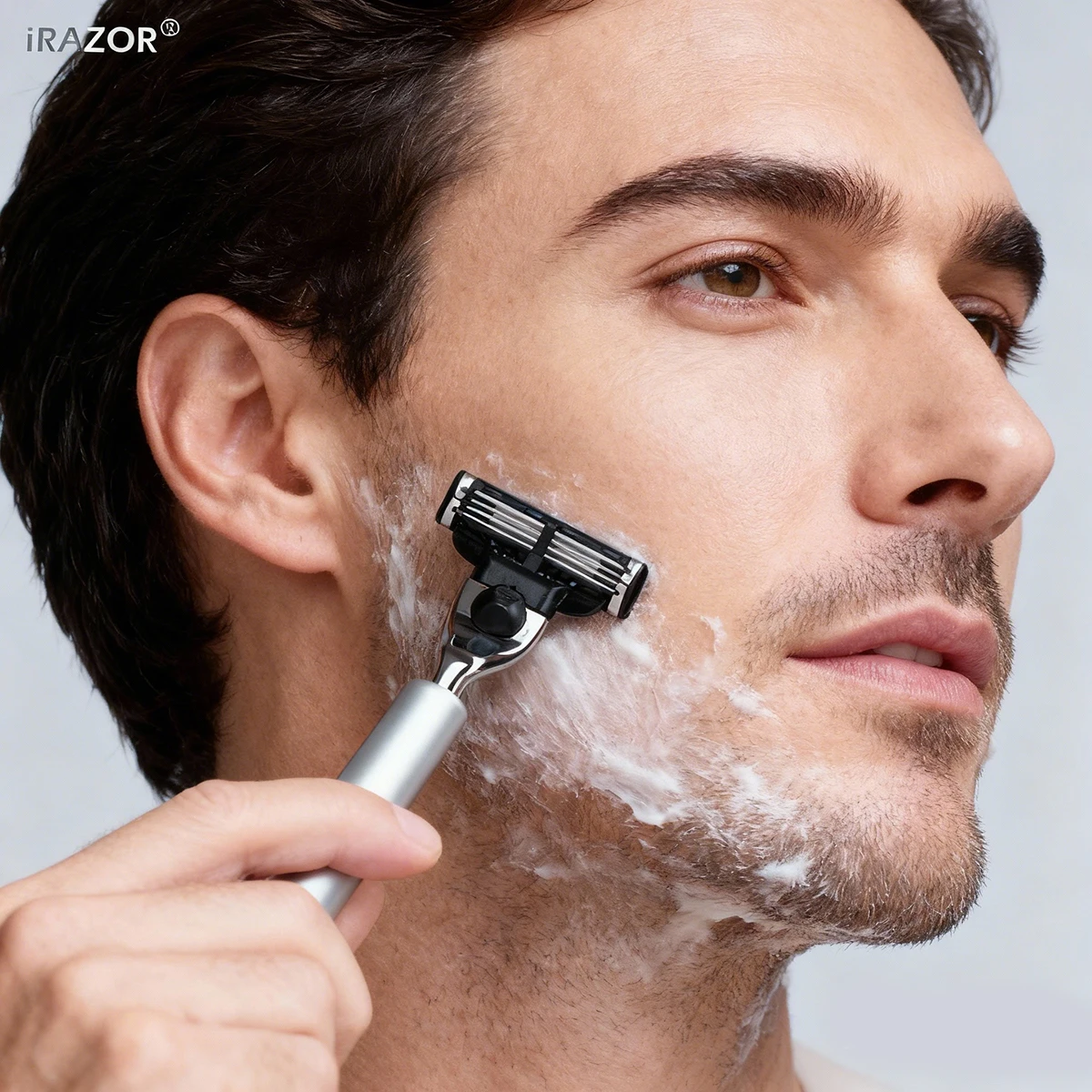ماكينة حلاقة اللحية الكلاسيكية للرجال من iRAZOR مع مقبض ألومنيوم 3 طبقات ماك 3 شفرات لإزالة الشعر أداة تهذيب الشعر للهدايا #3