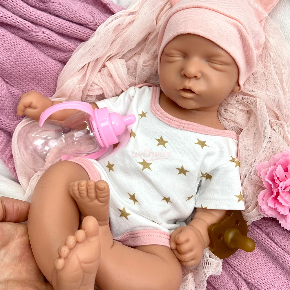 

Реалистичная силиконовая кукла-реборн для девочек, 18 дюймов, полнотелая, с эффектом веса, для детей, моющаяся, анатомически точная, ручной работы