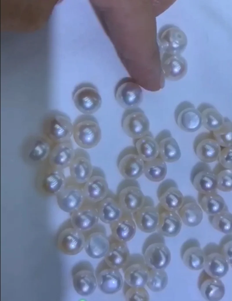 

Factory Price Zhuji Natural Pearls 5A High Luster Loose Freshwater Pearl Button Pearl White Beads for DIY Stud Earring Ring
