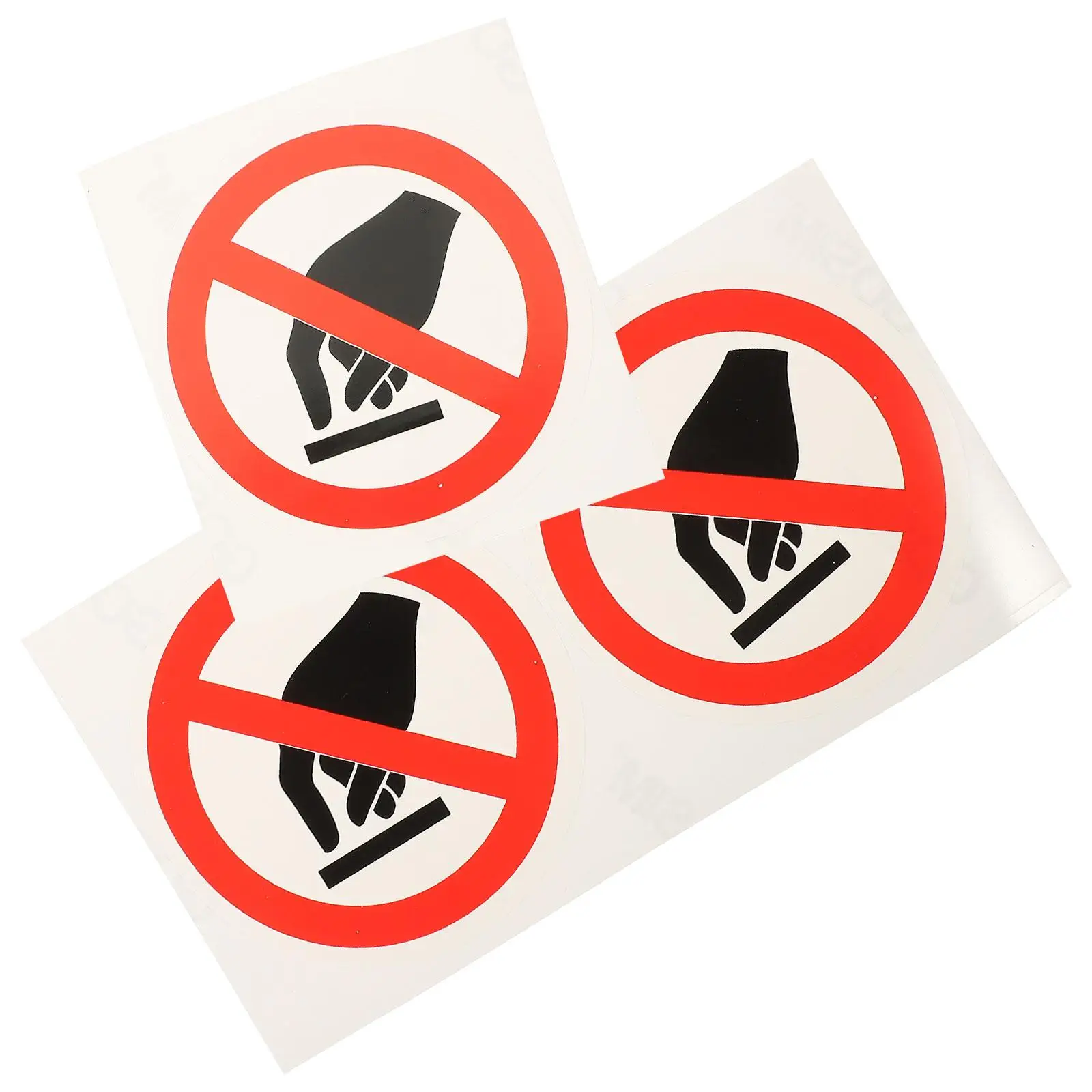3 Pcs Warning Stickers Safety Labels Do Not Touch Machine Caution Round Sign No Touch Vinyl Decals Danger Sign