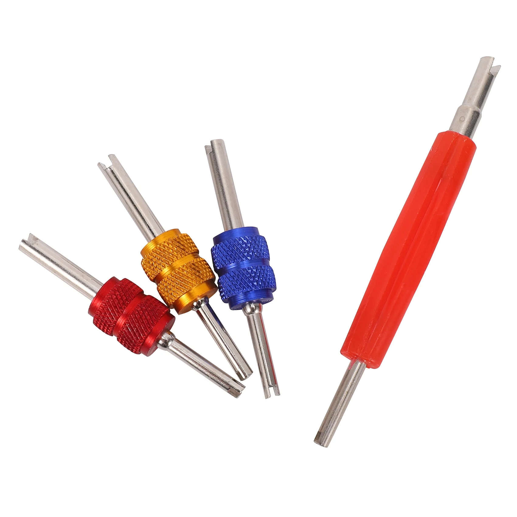 A60T Effortless 4Pcs R134 R12 A/C HVAC Air Conditioner Schrader Valve Stem Core Remover Tool (Remover Tool)