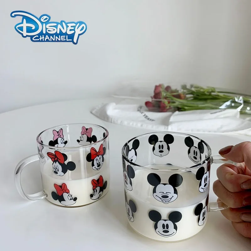 Disney Mickey Mouse Glass Coffee Cup  Cute Ins Korean Style High Borosilicate Heat-Resistant Mug for Milk Tea Office - view 5