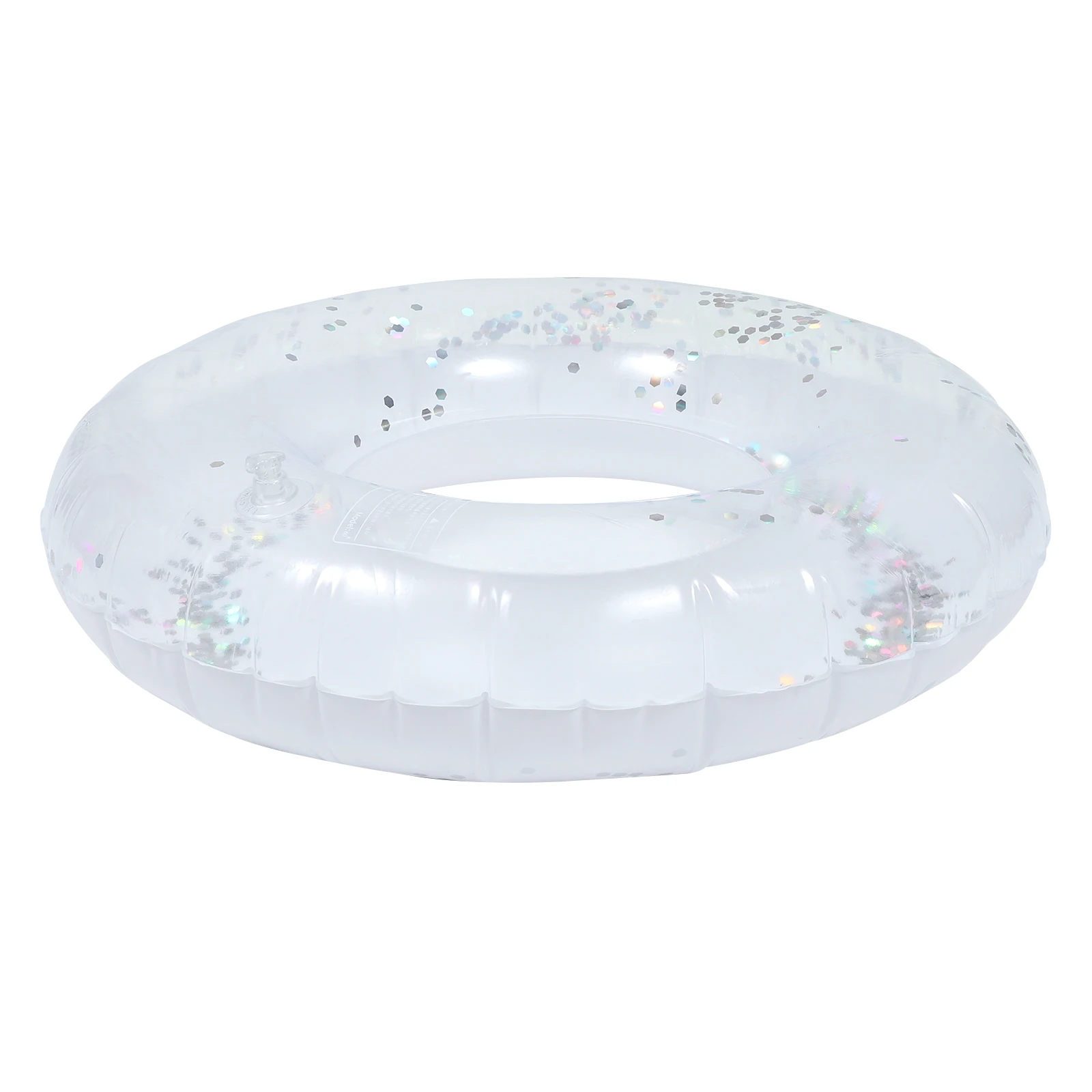 

Inflatable Swimming Ring Kids Adults Pool Toy Lightweight Portable Transparent Floating PVC Sequins Water Accessories Round Buoy