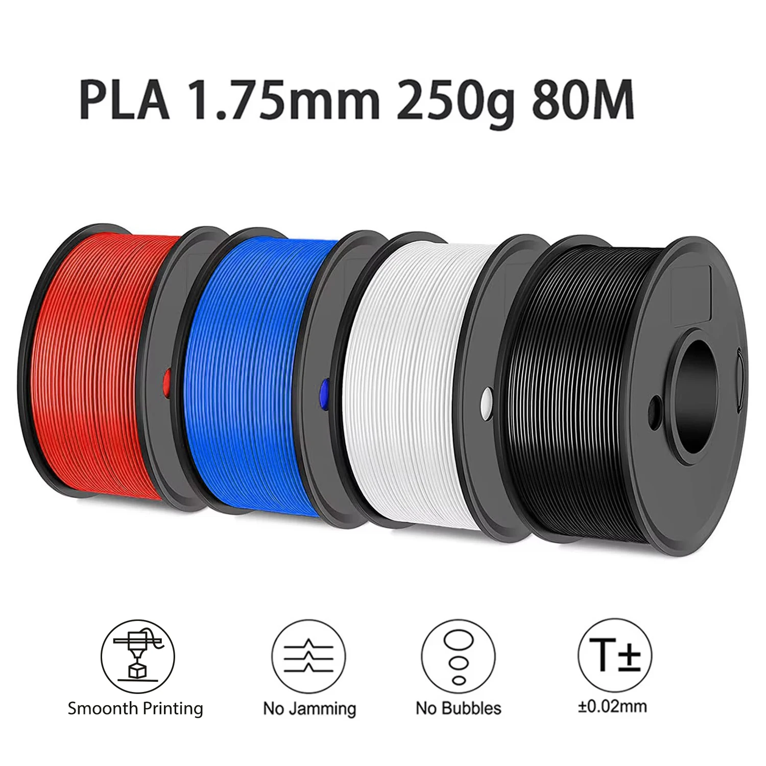 

Филамент для 3D-печати PLA, 250 г, длина 80 м, диаметр 1,75 мм, материал для FDM-принтеров