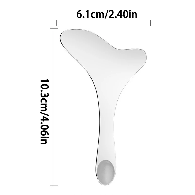 Y 1Pc Stainless Steel Hair Follicle Cleansing Blackhead Scraper Gua Sha Scraper Massager For Facial Skin Care Board Face Massage