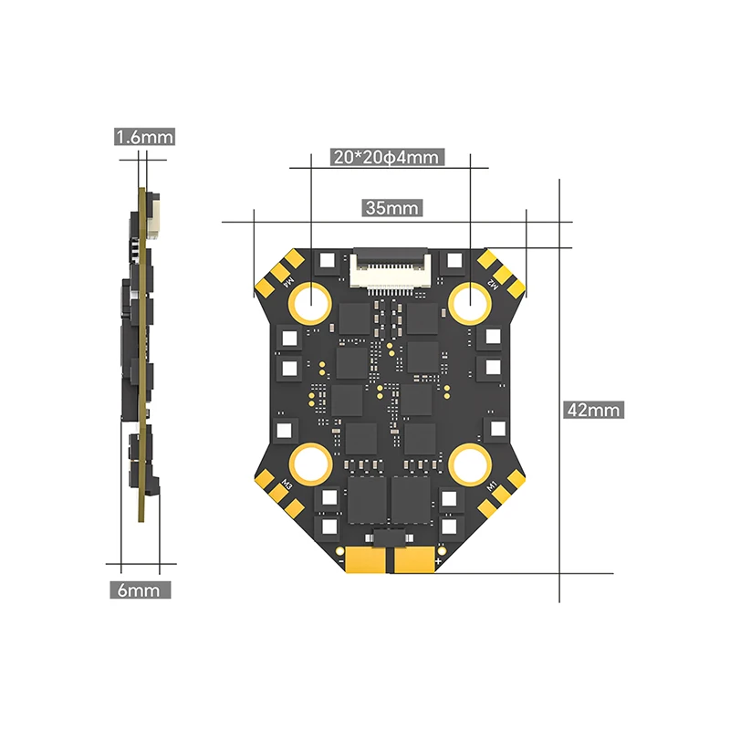 

iFlight Borg-F7 Mini Stack with Borg-F7 Mini Flight Controller /Mini 60 4 in 1 ESC for FPV Racing Drone Quadcopter
