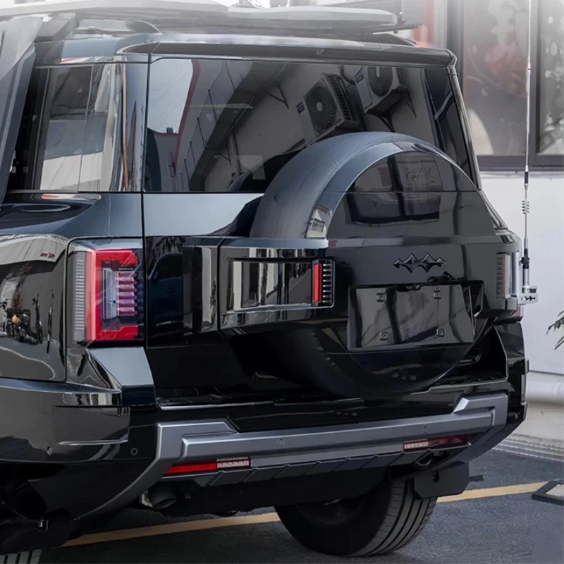 

Утолщенный кожаный чехол на заднюю дверь автомобиля, подходит для BYD Leopard 8 2024 2025, автомобильная ракетная версия, защитный чехол для запасного колеса