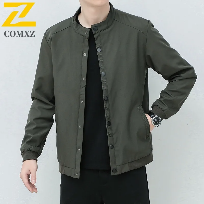 

COMXZ Windbreaker Stand Collar Couple's Waterproof Breathable Outdoor Jacket for Hiking Camping Fishing Trendy Travel Coat 2025