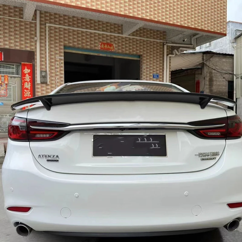 For Mazda 6 Atenza RT style rear trunk lid spoiler wing carbon fiber body sports modification kit 2014 15 16 17 18 19 20
