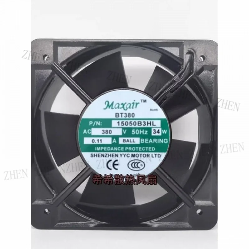 

Y FOR Maxair BT380 15050B3HL 380V 34W 0.11A Cooling Fan