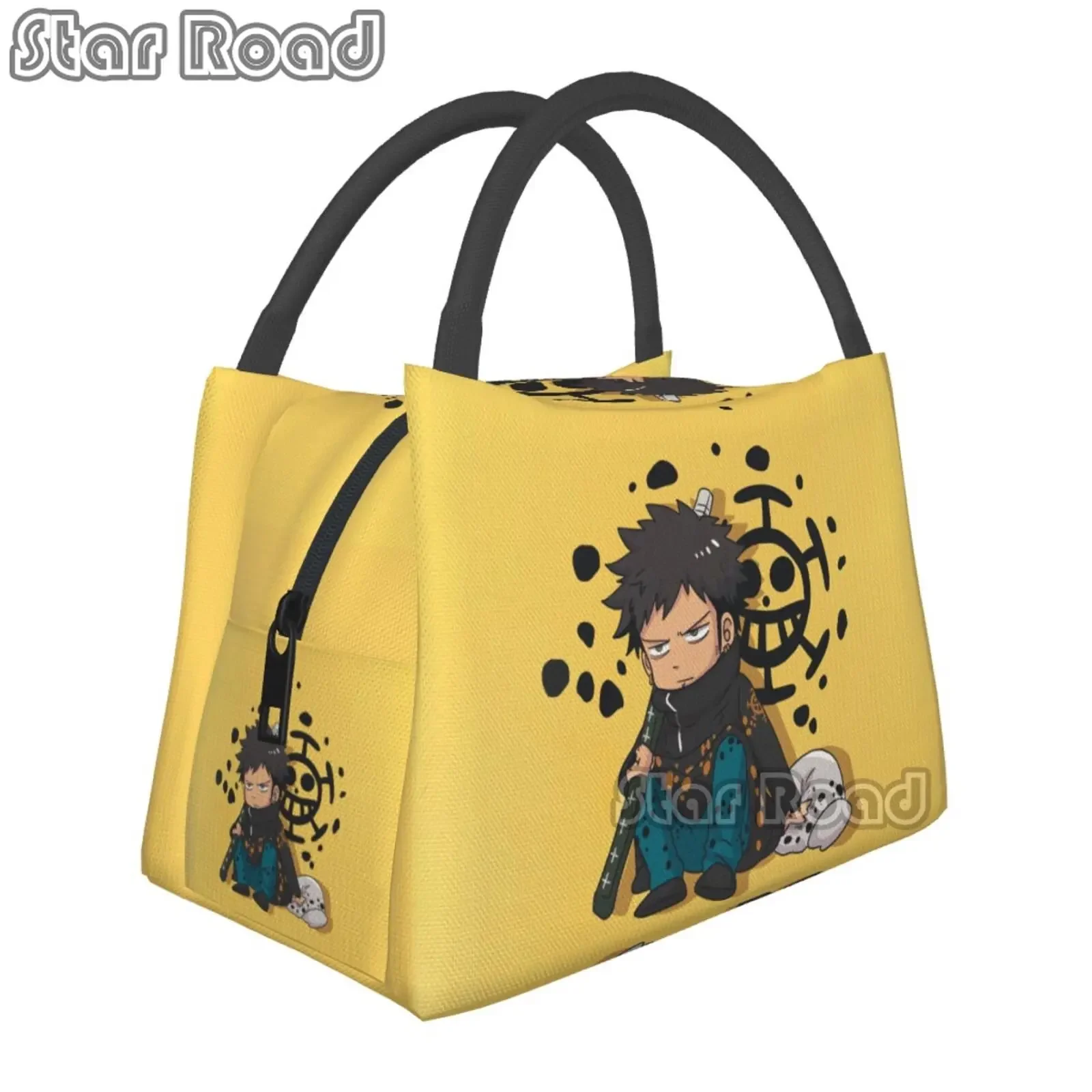 Anime Kawaii Trafalgar D. Water Law Cooler Lunch Bag Men Women Cooler Thermal Insulated Lunch Boxes for Kids School Children