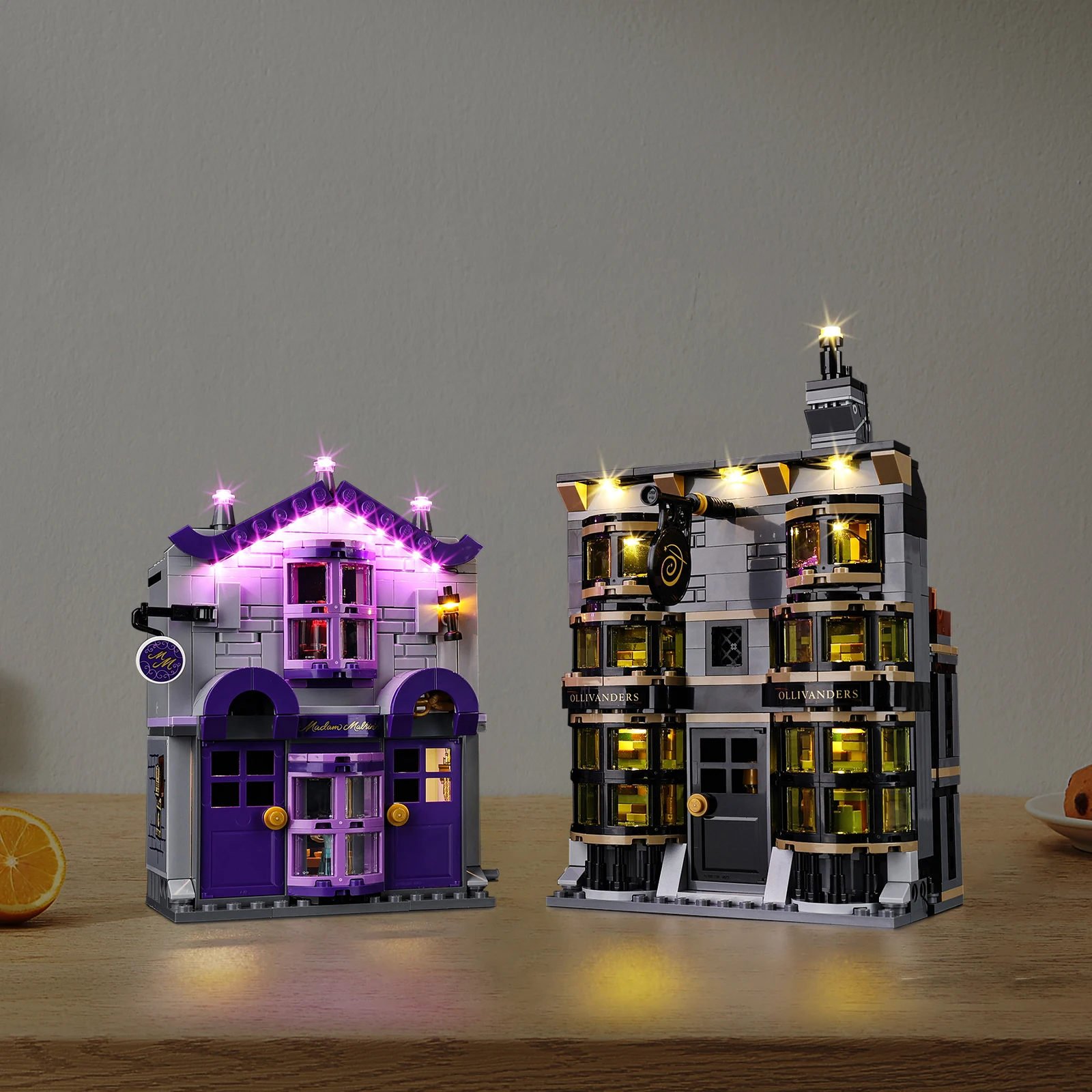 Juego de luces LED sin modelo, adecuado para los bloques de construcción LEGO Ollivanders y Madam Malkin's Robes 76439