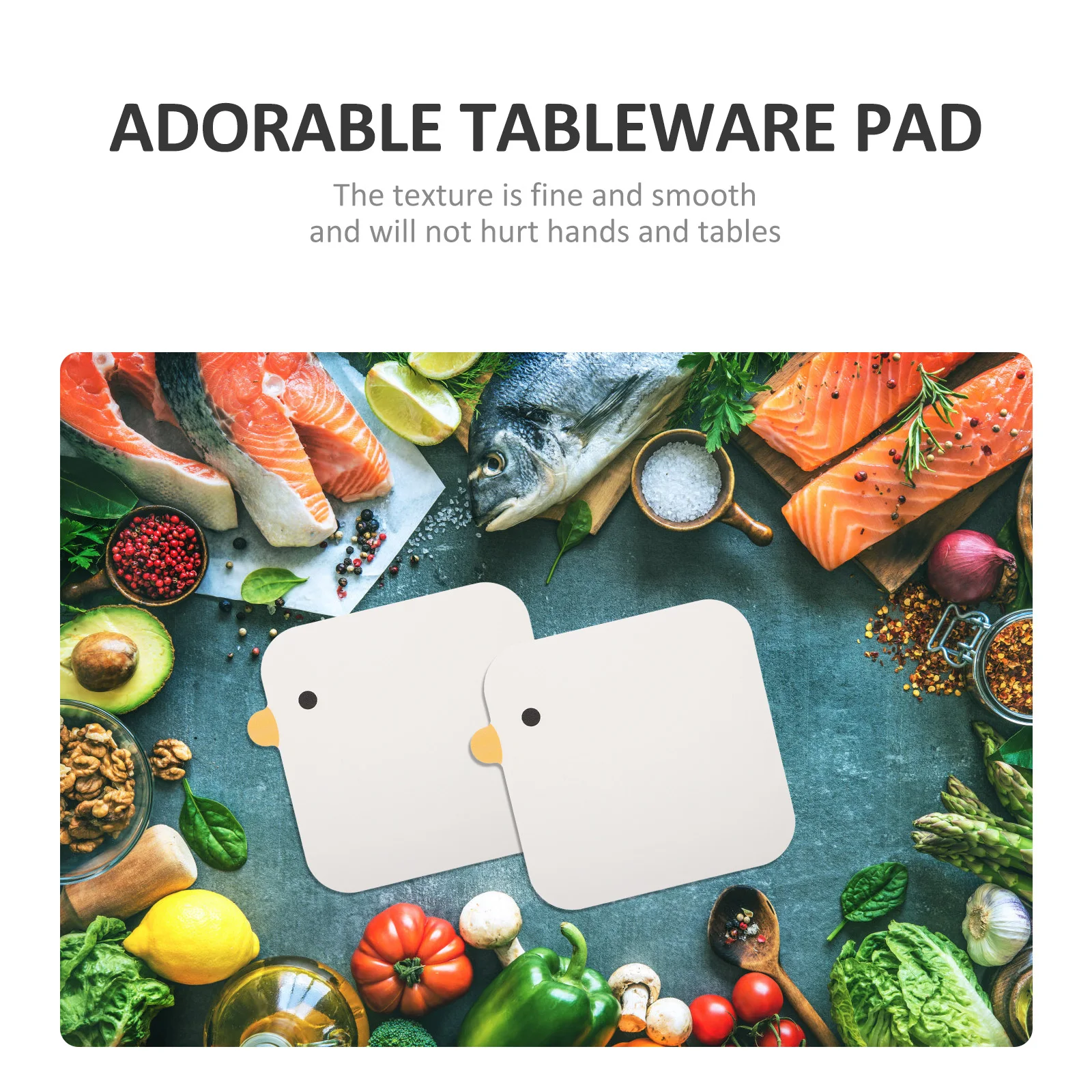 

Chick Placemat PVC Bowl Mat Tableware Pad Coaster Cutlery Mat Heat Resistant Home Restaurant Decor Practical Use
