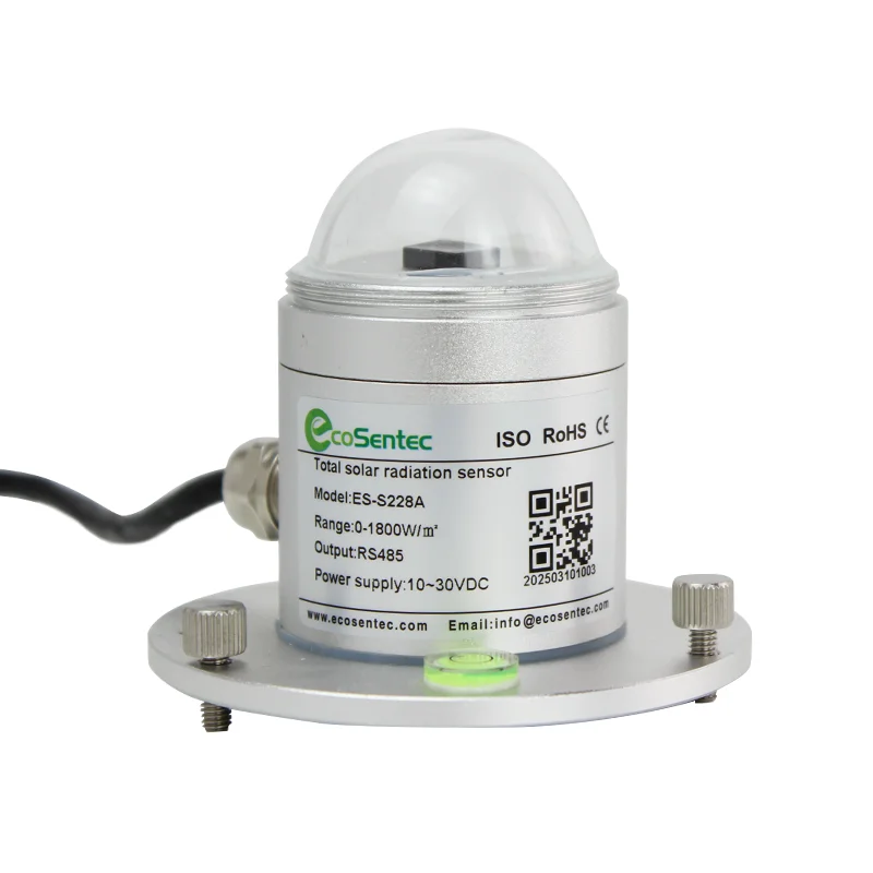 ES-S228A الالكترونيات الضوئية الاستشعار الإشعاع الشمسي العالمي RS485 الارسال 0 ~ 1800 واط/م2 الإشعاع مقياس الإشعاع الزراعة الشمسية