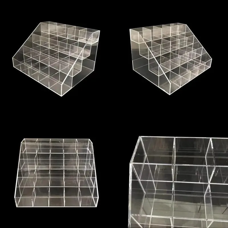 4 Layer 20 Grid Acrylic Display Stand Bead Storage Box for Tube Organization