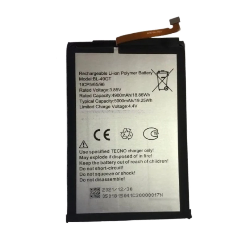 BL-49GT High Quality Phone Battery 3.85V 5000mAh For Tecno Camon 17 CG6 CG7 Brand New Replacement Battery