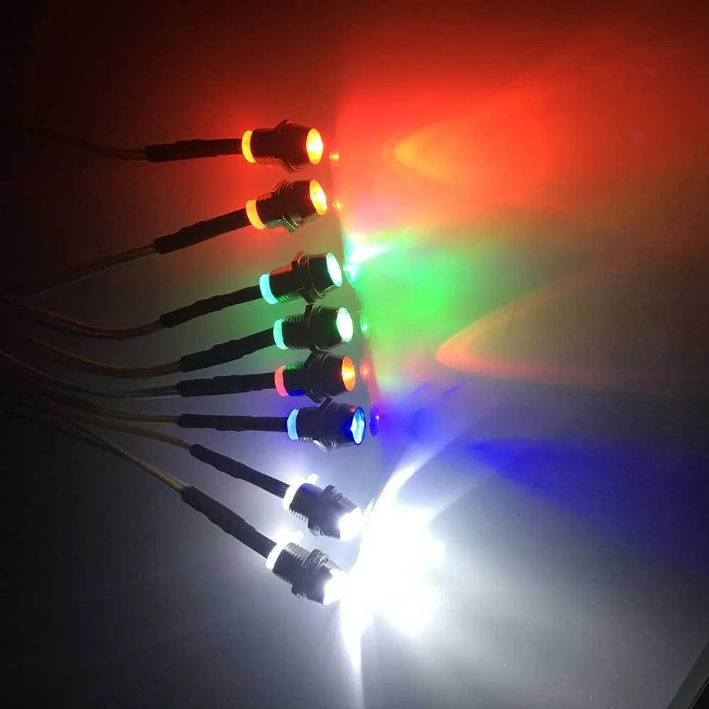 RC High Quality LED 8Pcs 2x5mm Red 2x5mm White 4X5mm Multicolor For 1/10 Buggy