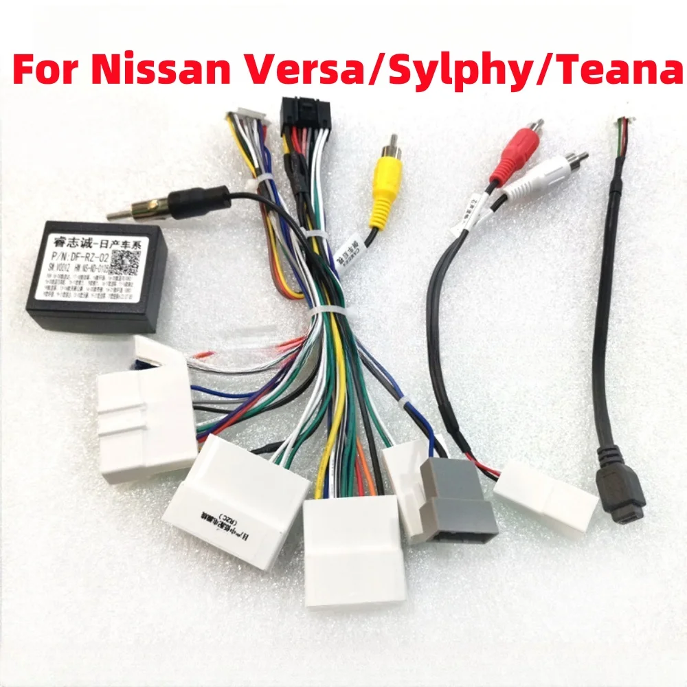16-контактный разъем Android-системы радио для Nissan Versa/X-Trail/Qashqai/SYLPHY/Teana/Kicks Canbus Box RZ-DF02 с жгутом проводов
