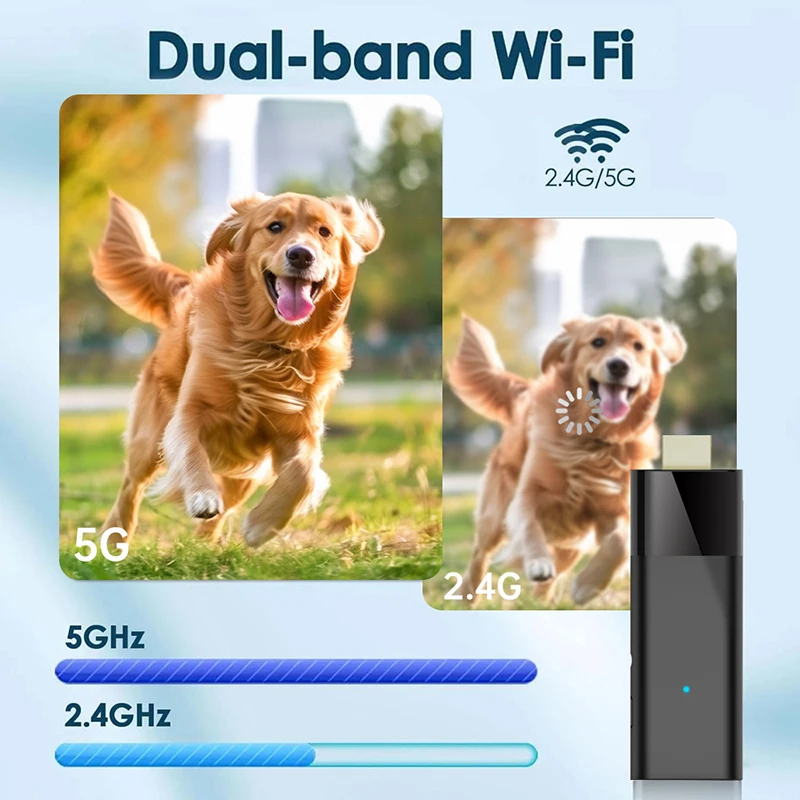 Janmifly Q6 Smart Tv Stick Android 10 2.4G/5G Dual Wifi 4K HDR 10 Mini Tv Stick Allwinner H313 Streaming Media Player