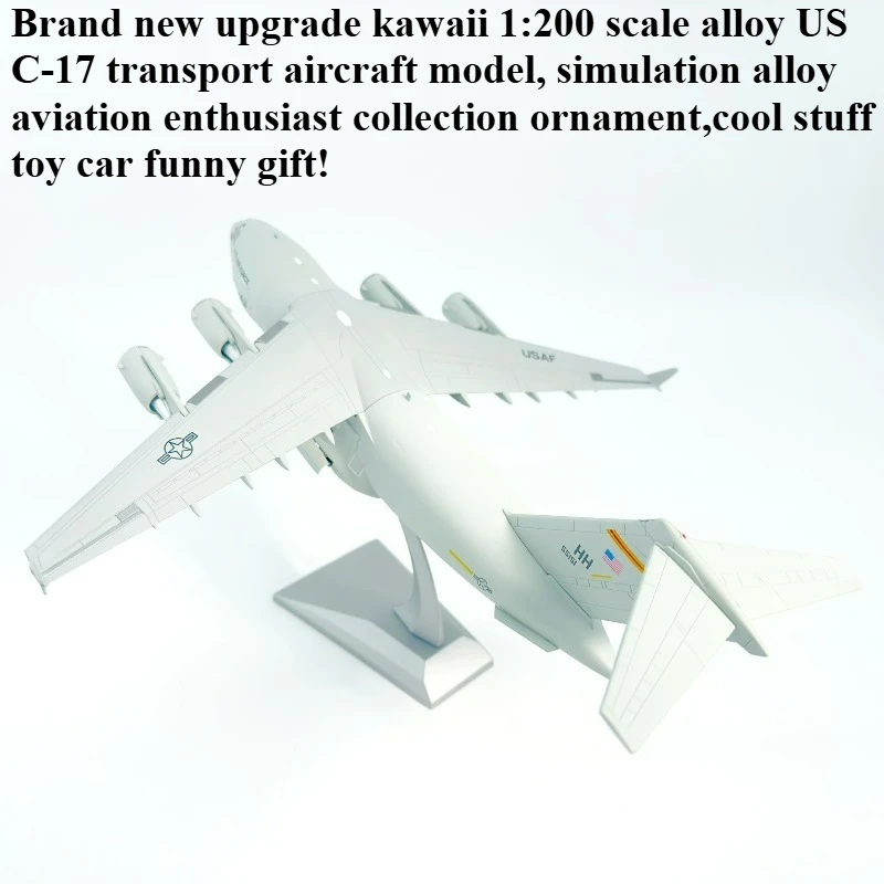 

Cool Stuff Toy Car Funny Gift-Simulation 1:200 Scale Alloy US C-17 Transport Aircraft Model,Collection Ornament,Toys for Kids