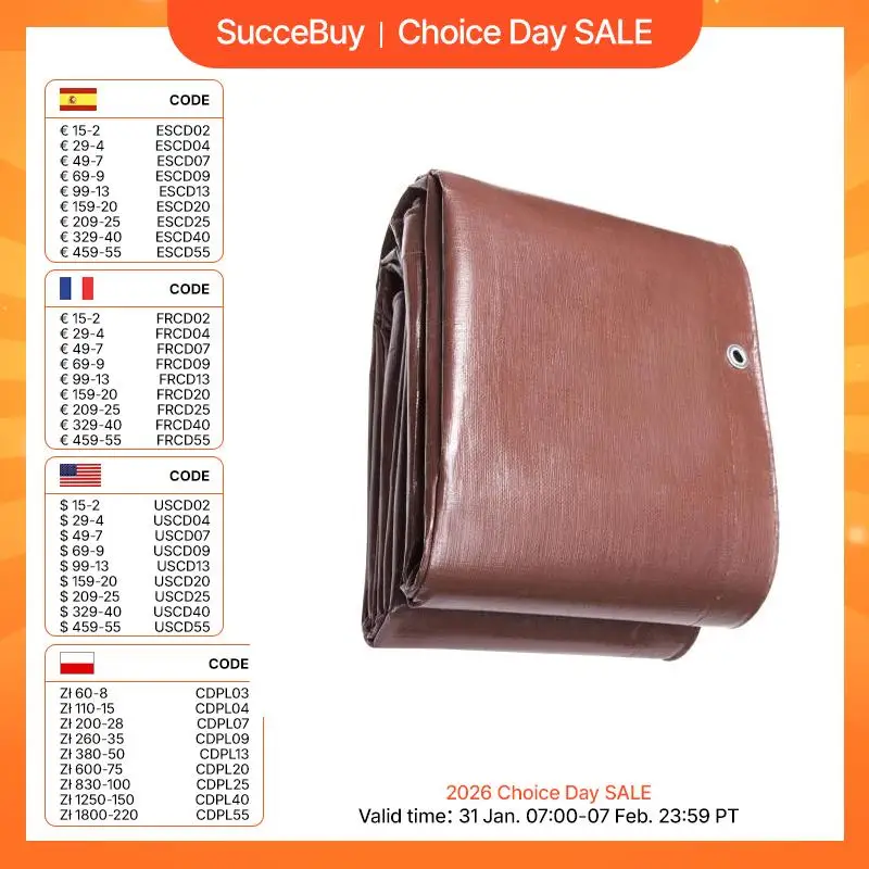 SucceBuy Lona resistente de 16 mil de espesor, impermeable, a prueba de desgarros, cubierta de lona de plástico polietileno, lona multiusos para exteriores para camión