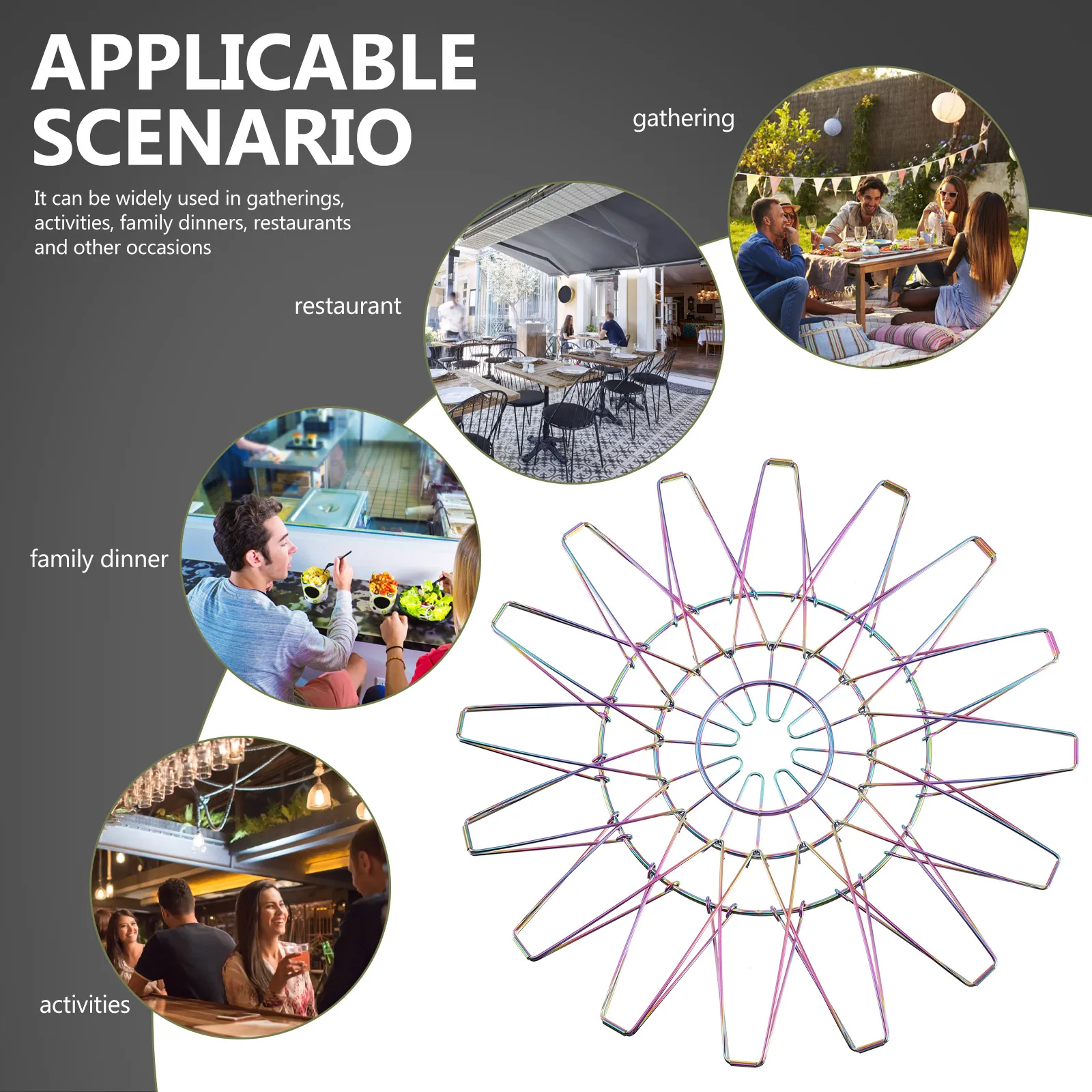 

Flexible Stainless Steel Draining Basket Adjustable Fruit Vegetable Storage Basket Hollow Design Multipurpose Kitchen Storage