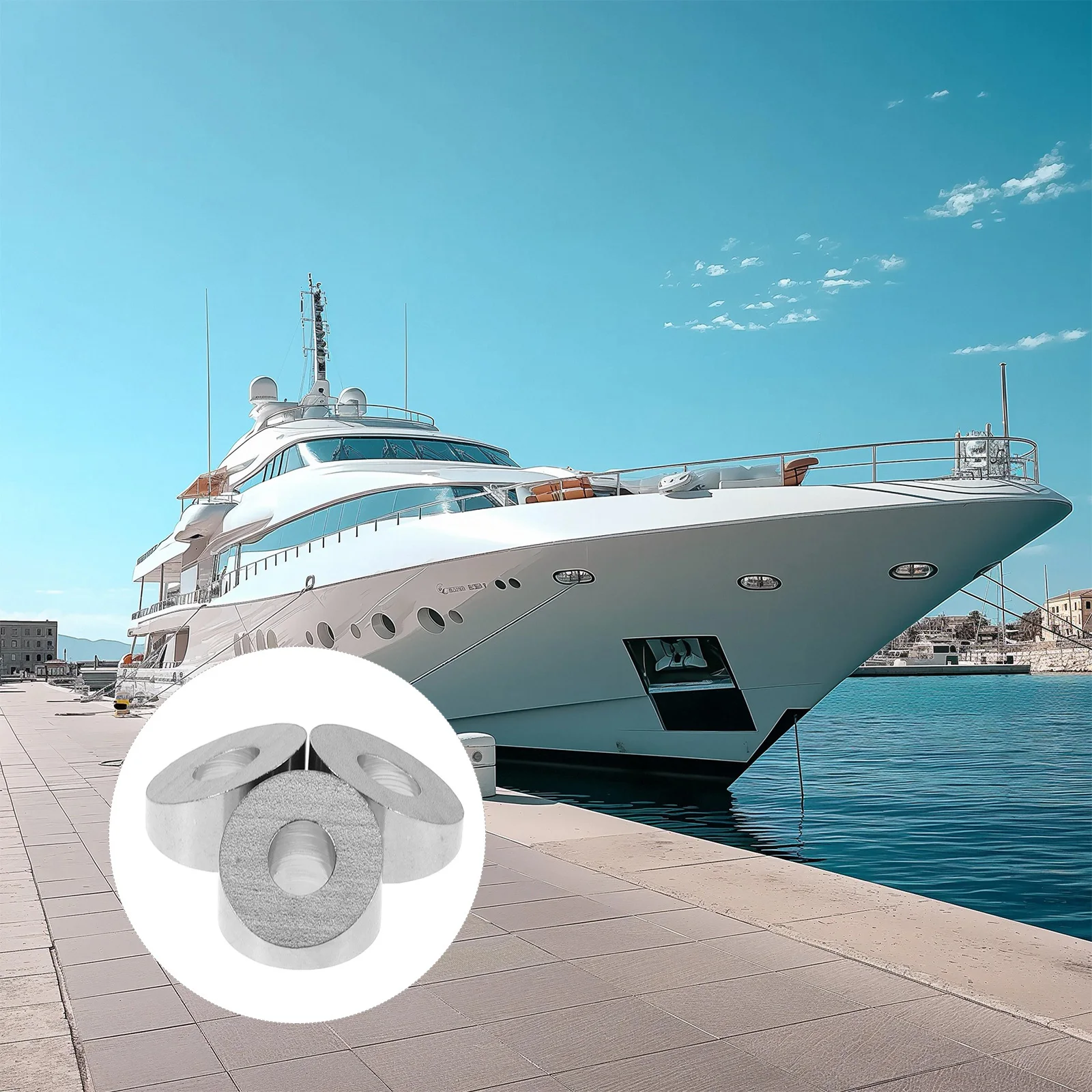 

4Pcs Premium Stainless Steel Beveled Washer for Round Cable Railings Deck Balustrade Curved Surface Secure Installation Kit