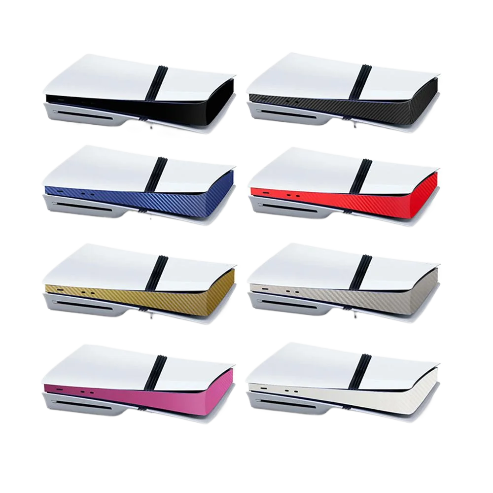 Autocollants pour Console Sony PS5 Pro, couverture de peau en Fiber de carbone, autocollants pour Center hôte, accessoires pour Console de jeu