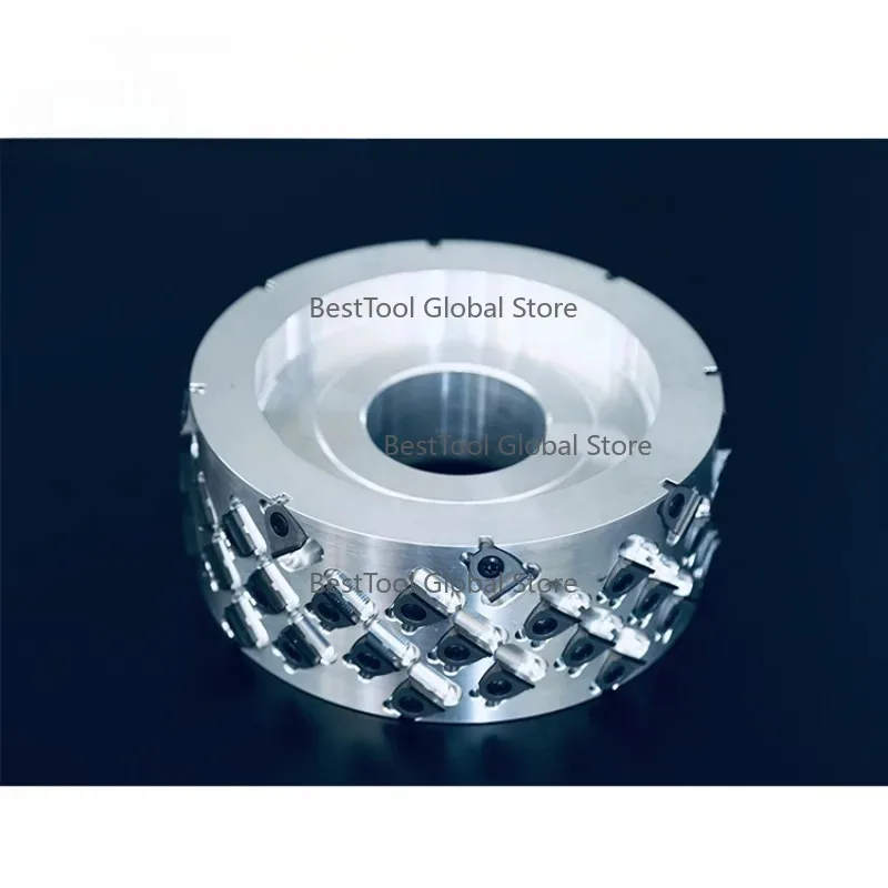 Top Qu-ality High Performance Jointing Cutter Head Edge Banding Spiral Cutter With Turnblade Kn-ives, Aluminum Bo-dy